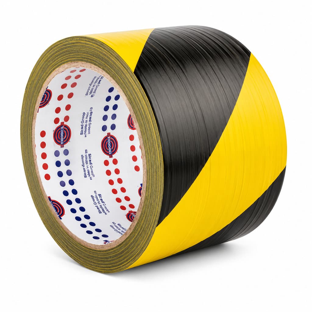 Fita Zebrada Plástica para Segurança 70mm x 160m Eurocel