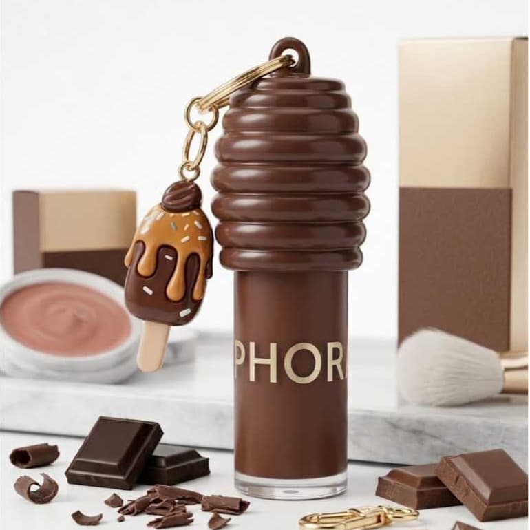 Gloss de Chocolate Com Pingente Fofo - Aroma Doce