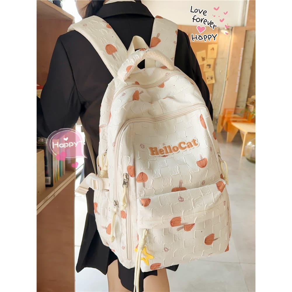 Mochila escolar francesa feminina, mochila universitária para estudantes do ensino médio, reduz a carga, grande capacida