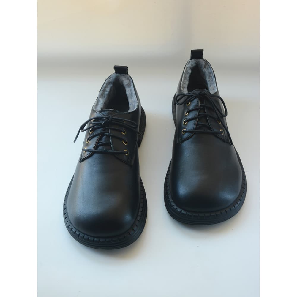Sapatos masculinos de pele de carneiro pura, sapatos de couro com bico grande, casuais, sola grossa, pés largos, couro g