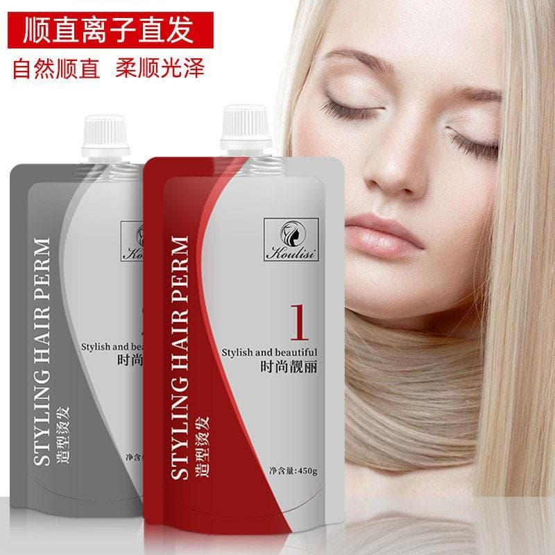 Creme de alisamento de cabelo correção de proteína Pull-Free doméstico de longa duração estilo amaciante franja alisamen