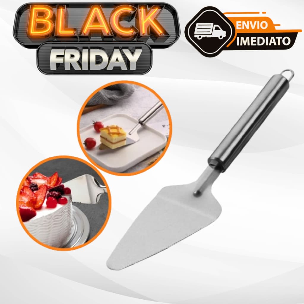 Espátula para Cortar Bolo Torta e Pães de Aço Inox Multiuso Universal 27Cm