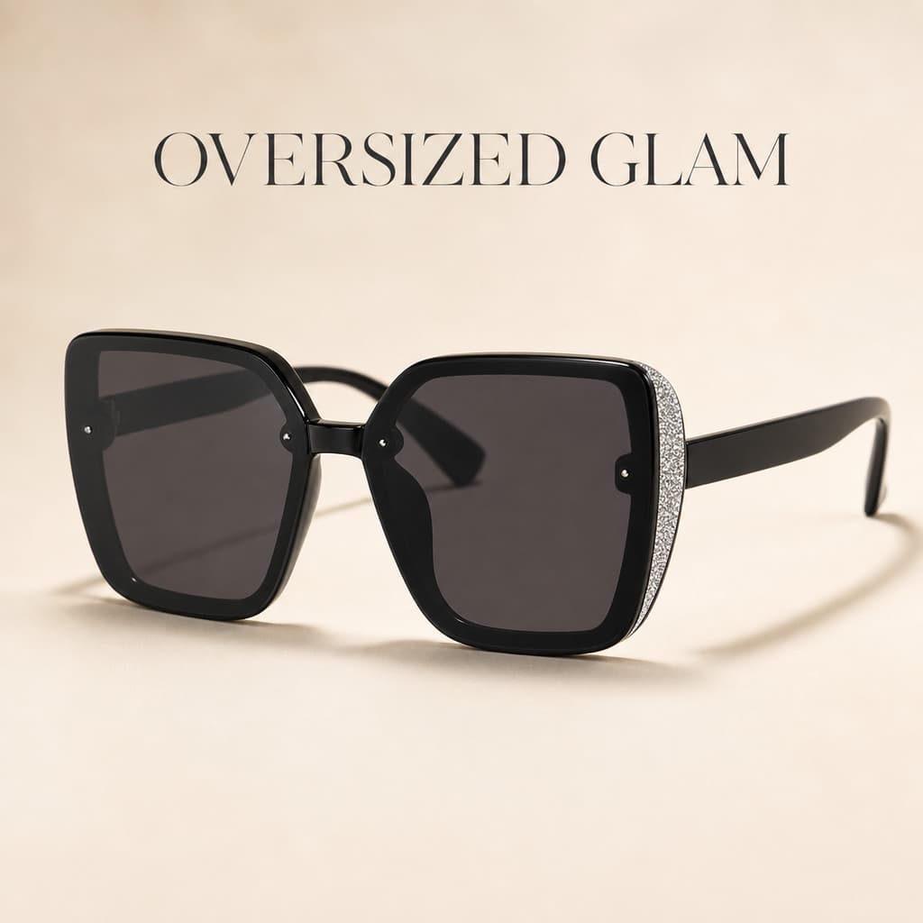 Óculos De Sol Quadrados Grandes Femininos – Armação Fashion Para PC , 7 Cores , 142 Mm