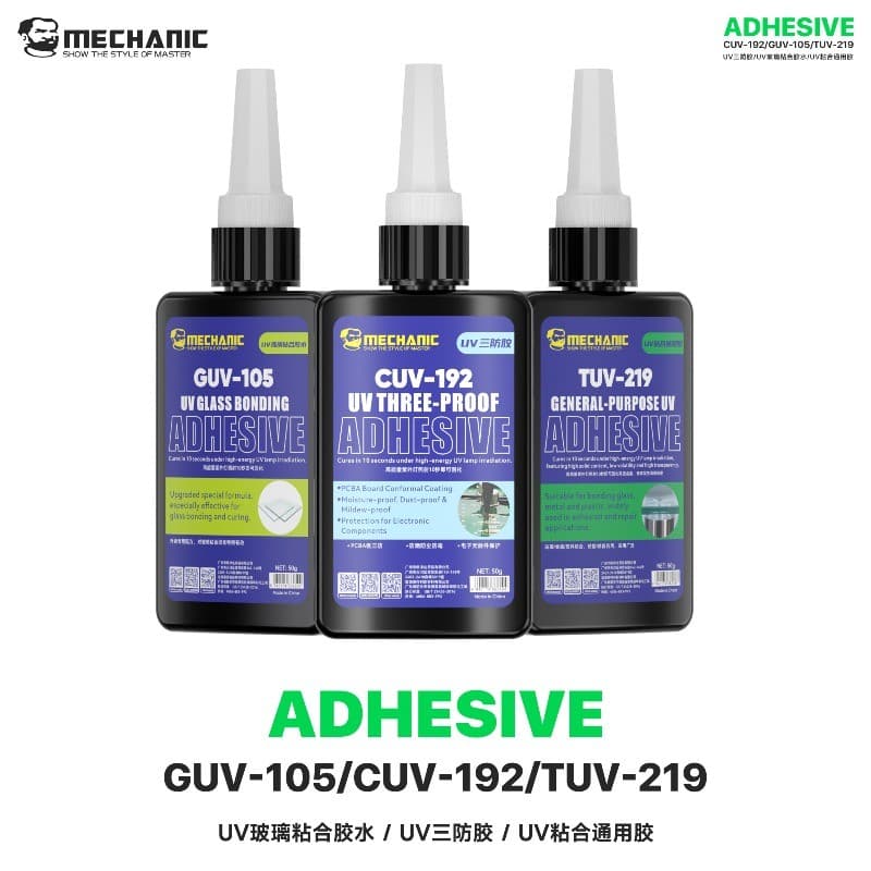Cola UV Mecânica CUV-192 Três Provas/GUV-105 Ligação De Vidro/TUV-219 Adesivo Geral Cura Rápida PCB Revestimento Conform