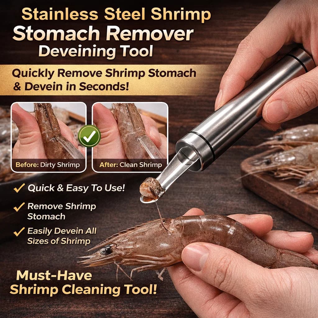 [Fácil de Usar] Alat Pembersih Udang dari Baja Tahan Karat/Facas de Limpeza de Camarão/Utensílios de Cozinha