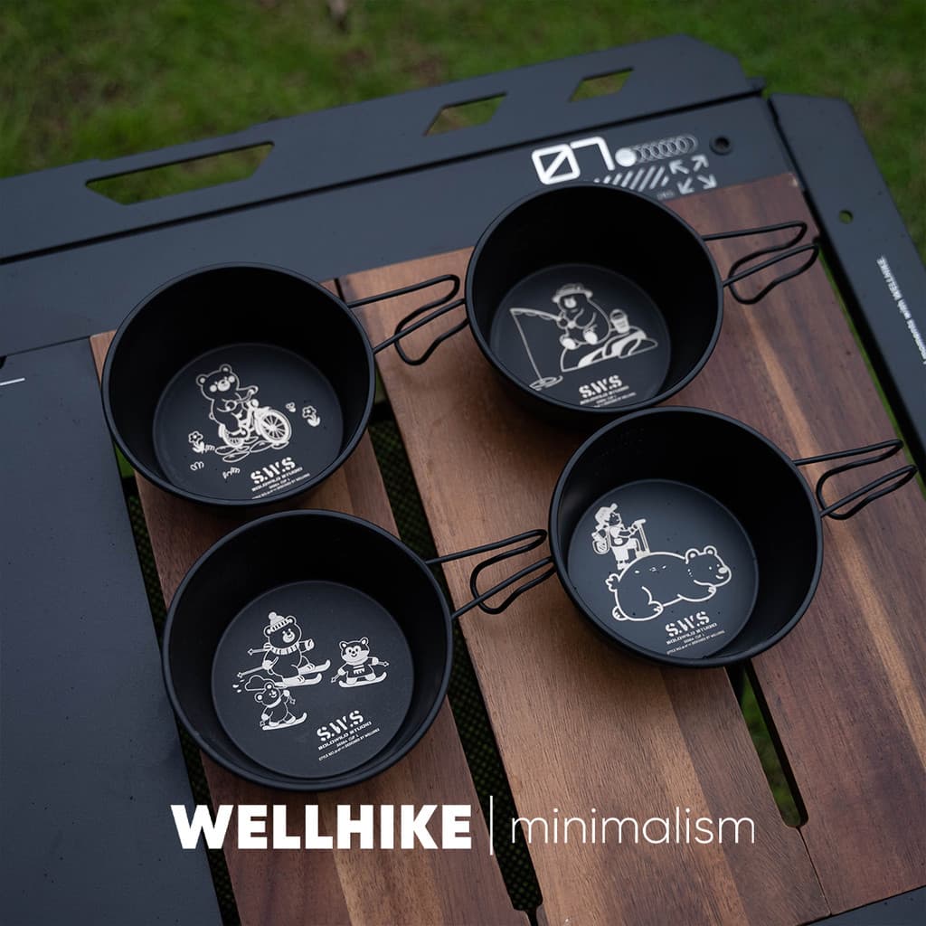 WELLHIKE ao ar livre SWS urso Snowla copo acampamento tigela de grande capacidade portátil caminhadas 304 aço inoxidável