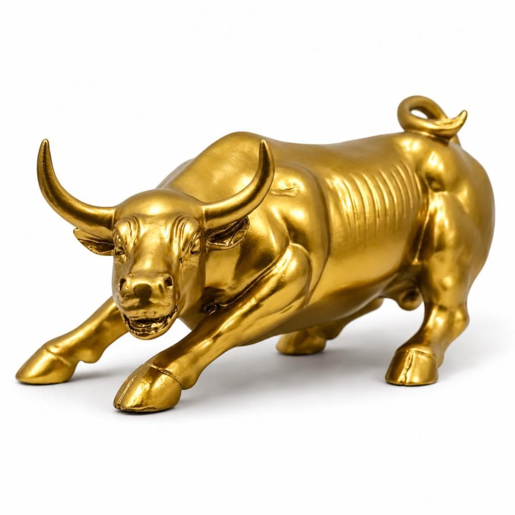 Estatueta Touro de Wall Street New York Bolsa de Valores Investimentos Decoração Escritório