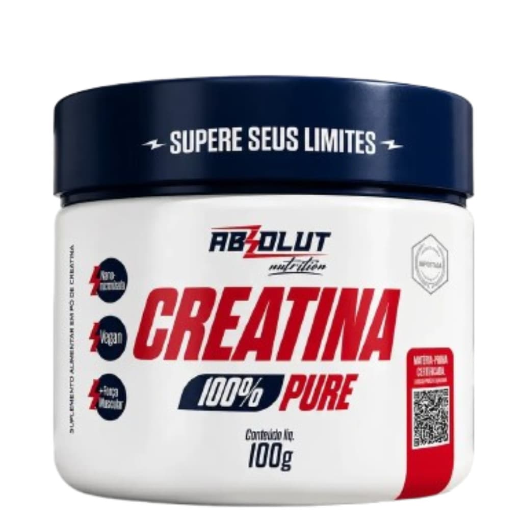 Creatina 100% Pura Absolut 100g Com Selo De Pureza