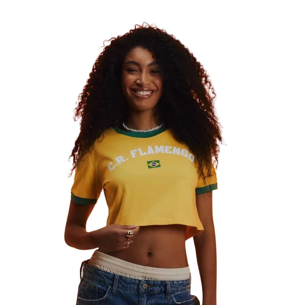 Cropped Flamengo Flor Braziline