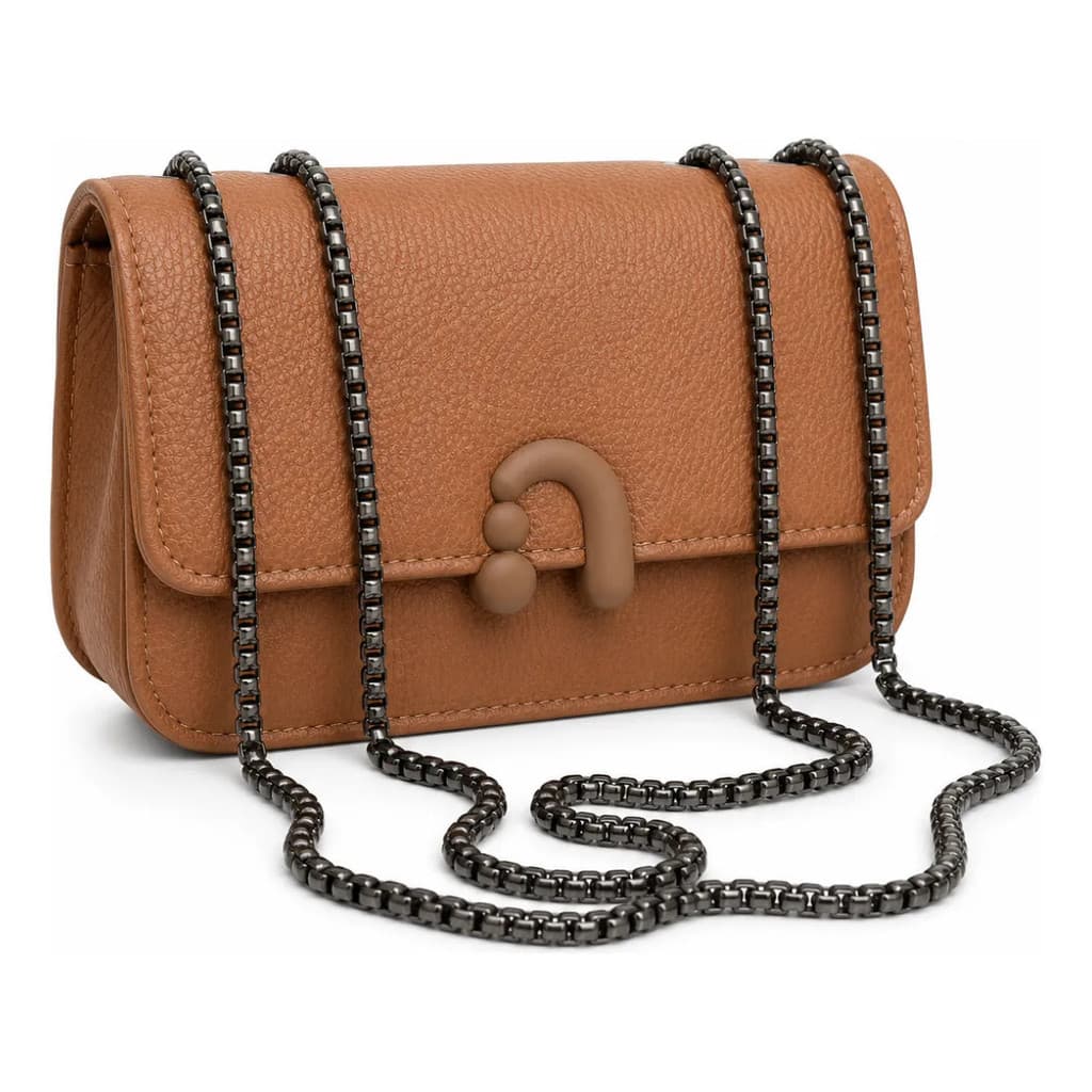 Bolsa Feminina Transversal Pequena Corrente Metal Ombro