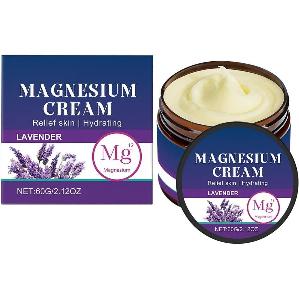 Creme de Magnésio, Creme e Loção Naturais, Loção Corporal de Magnésio Natural com Óleo de Coco, Fórmula Suave para Todos