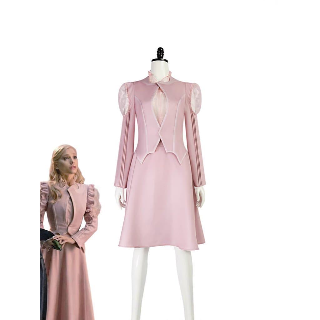Fantasia de Cosplay Glinda Rosa Wicked para Festa, Exposição de Quadrinhos e Apresentações
