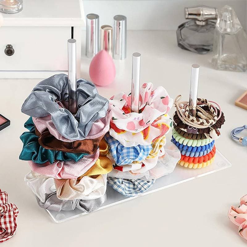 1 Pçs Acrílico Suporte Transparente Scrunchie De Armazenamento Jóias Display Ra Organizador Pulseiras Anéis De Cabelo Ti