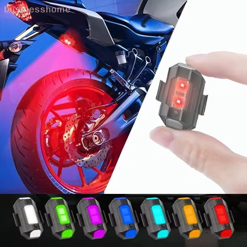 < busines > Luzes Da Motocicleta Luz Estroboscópica USB LED Anti-Colisão Bicicleta Aeronaves Noite Voando Mini Piscando