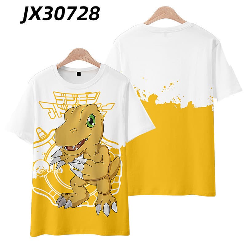 Camiseta Digimon Adventure 3D Sports Impresso Masculina E Feminina Gráfica