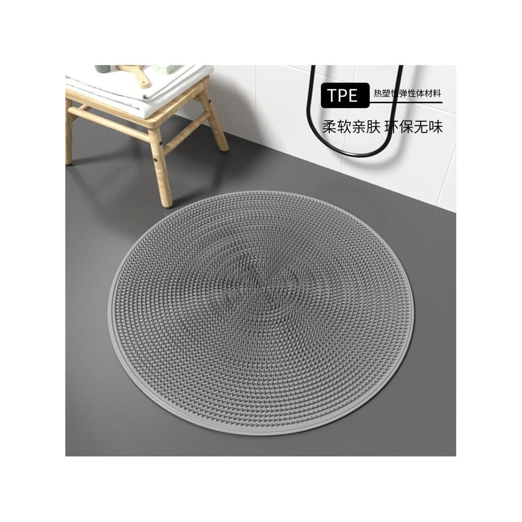 Tapete de massagem de Silicone para banheiro, tapete antiderrapante com ventosa para esfregar as costas, ferramenta útil