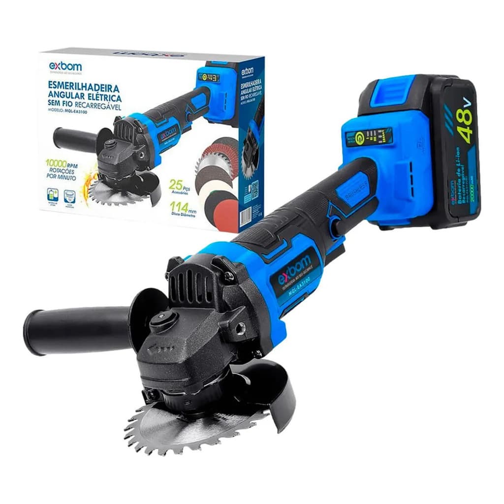 Lixadeira Esmerilhadeira Angular Brushless 48v