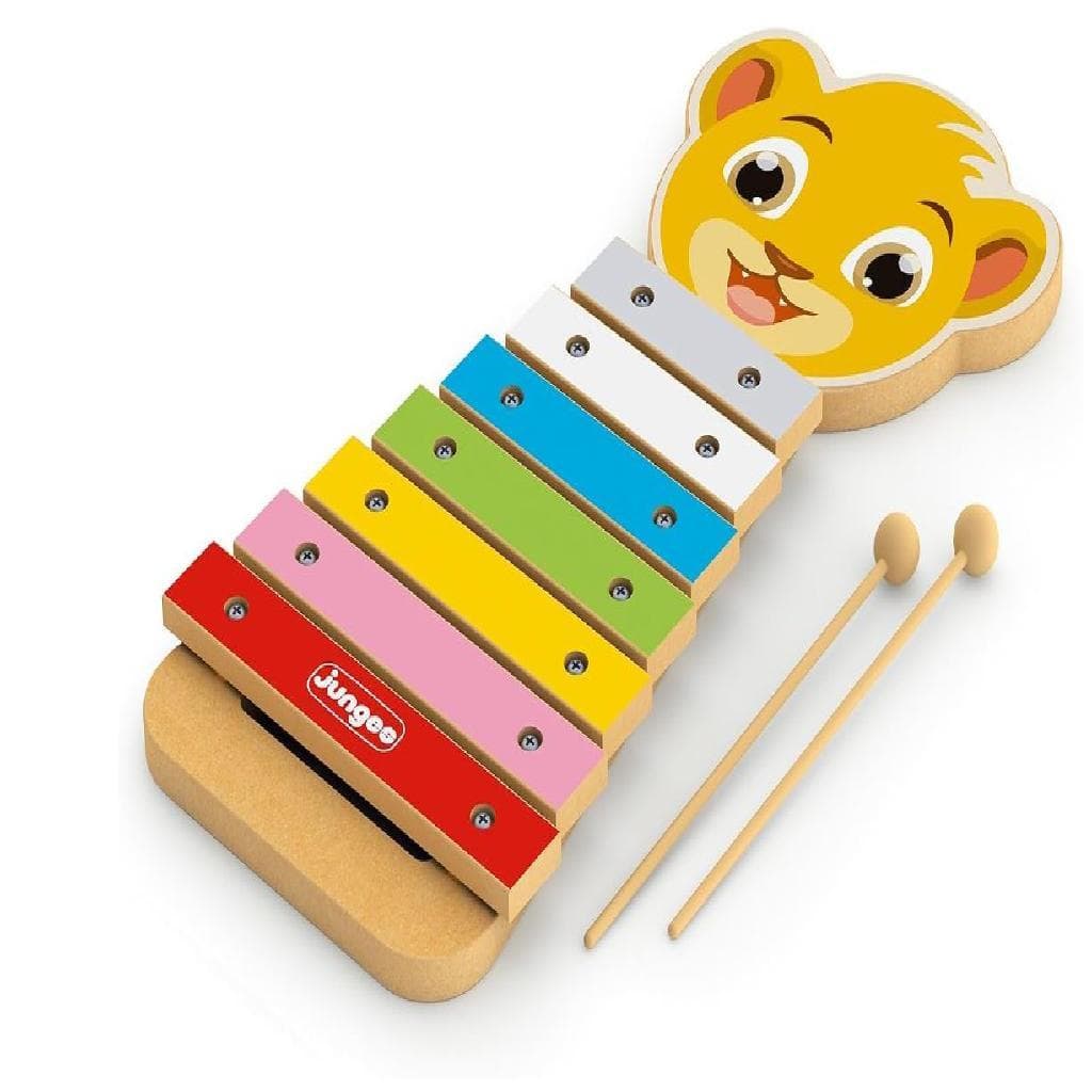 Xilofone Infantil Colorido  Com Baquetas  7 Notas Junges