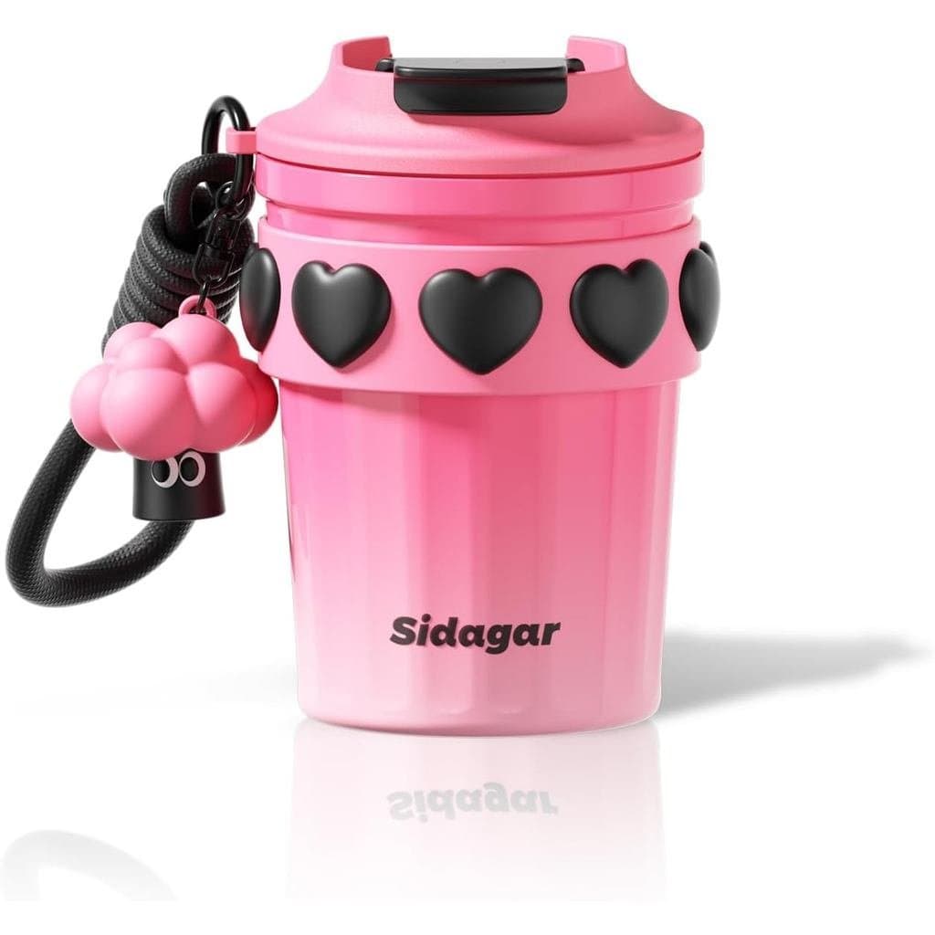 SDGA+ Caneca de Viagem para Café de 12 oz, à Prova de Derramamento e Vazamento, Copo Térmico de Aço Inoxidável com Tampa