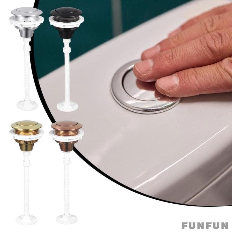 [Funfun] Acessórios Para Lavador De Vaso Sanitário Doméstico Com Botão De Plástico De Pressão Única Tanque Compatível De