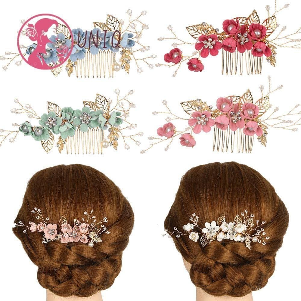 Pentes de Cabelo UNIQ para Casamento, Bonita Coroa de Cristal, Presilhas de Noiva