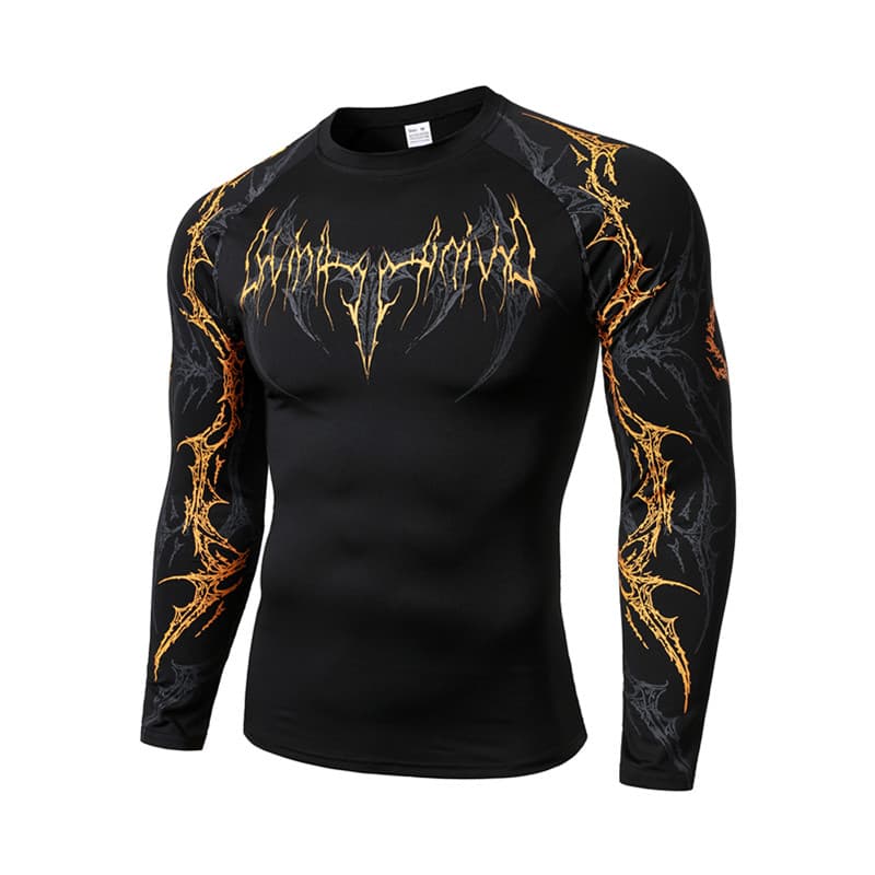 Camiseta de Compressão Masculina Breathedivinity de Manga Longa para Corrida, Elástica, de Secagem Rápida, para Exercíci
