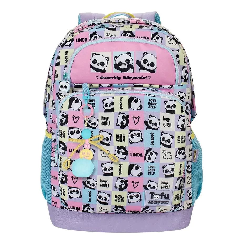 Mochila Escolar Infantil Costas College Tofu Panda Xeryus