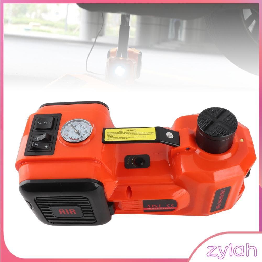 Zylah.br Macaco elétrico hidráulico para carro GOTOTOP 5T HeavyDuty 12V elevador automotivo com lanterna LED para
