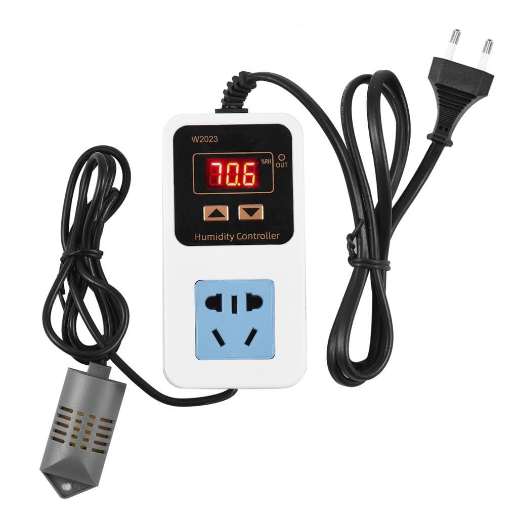 Controlador de umidade Geevorks Digital Plug 110-220V 10A 1500W com sensor montado na parede, umidificação,