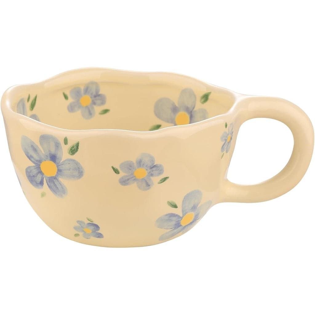 Caneca de Cerâmica VanEnjoy, Caneca de Café Fofa, Caneca de Morango, de Café Estética, de Flores Retrô, Ca
