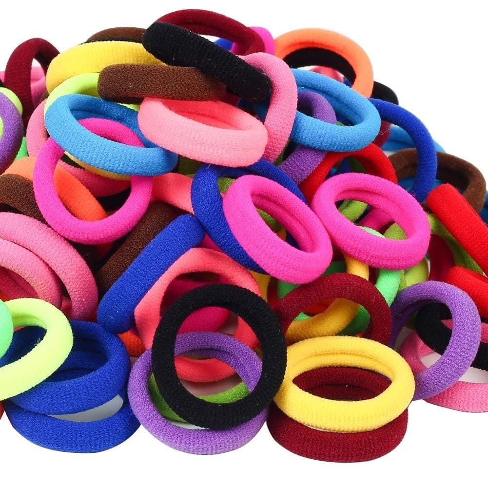 Elásticos de Cabelo para Bebês QRTVI, Elásticos de Algodão para Crianças e Meninas, Faixas de Cabelo Pequenas e Sem Cost