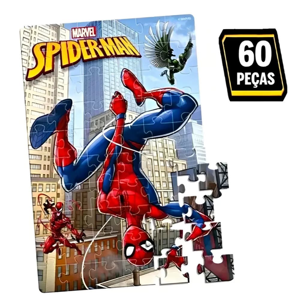 Quebra Cabeça Do Homem Aranha Marvel 60 Peças