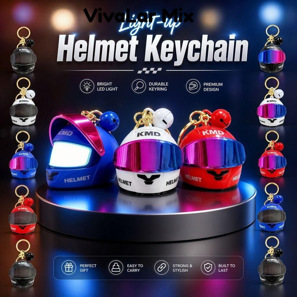 ORIGINALSTORE Mini Pingente De Luz Noturna , Chaveiro De Capacete Leve E Realista , Bolsa Legal