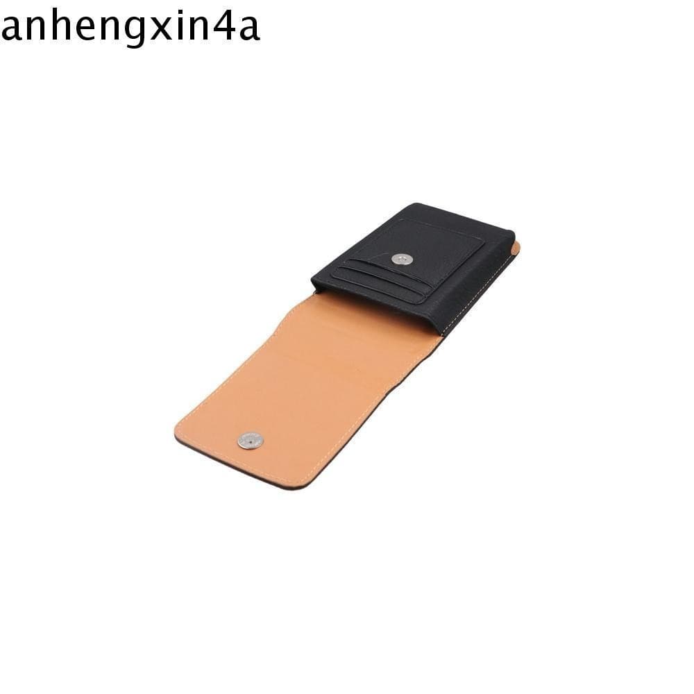 ANHENGXIN Bolsa De Couro Para Celular , Capa Universal Coldre , Estilo Empresarial , Pacote De Cintura Masculino