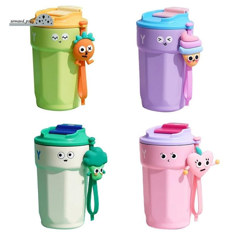 450ML Criativos Xícara De Café Caneca De Aço Inoxidável Garrafa À Prova De Vazamento Para Viagem Ao Ar Livre