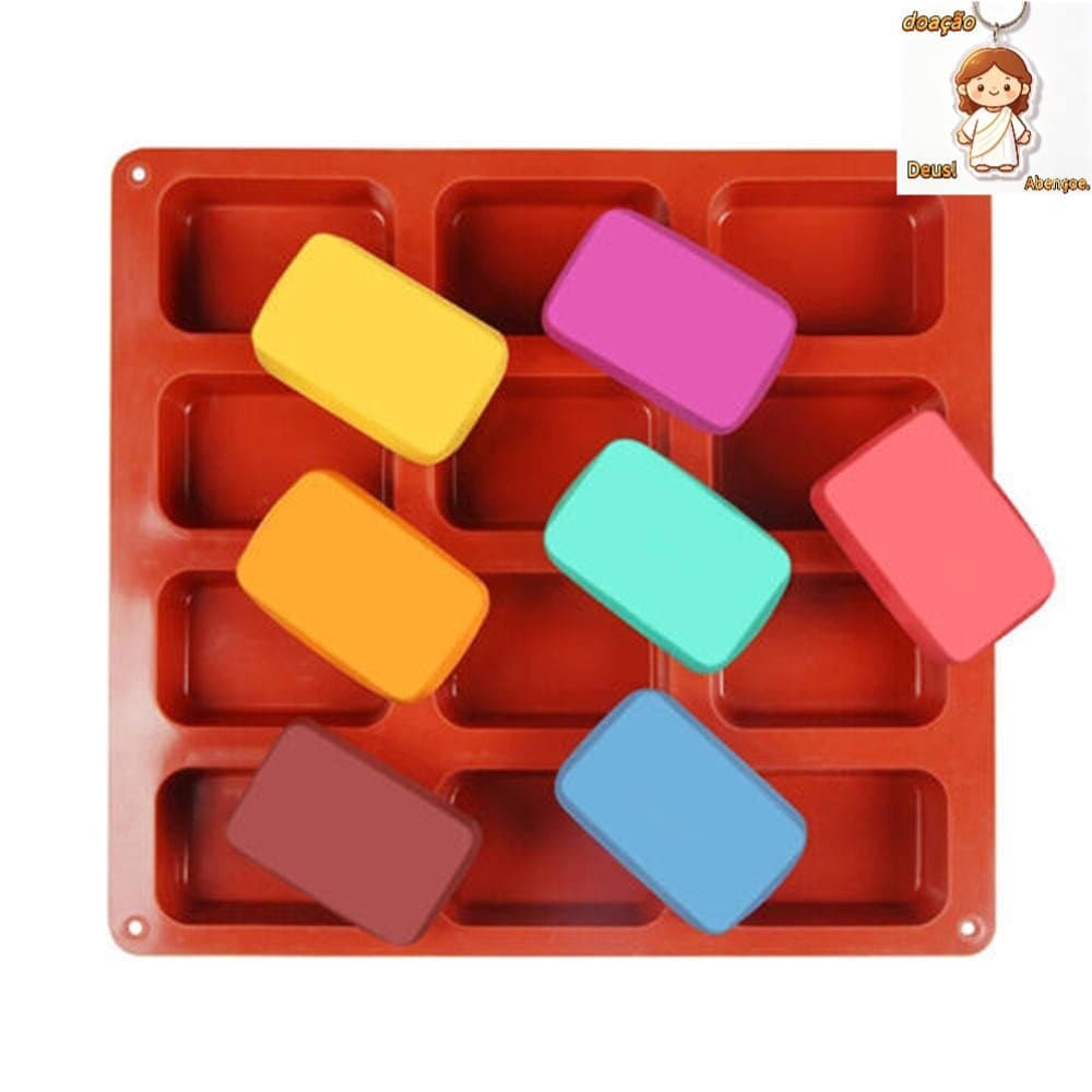 Mini Forma De Pão De Silicone Com 12 Cavidades , Brownie , Produto Comestível E Antiaderente , Ideal Para Milho , Cheese