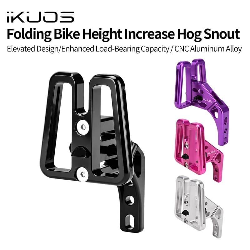 iKUOS Base De Aumento De Rack Frontal De Bicicleta Dobrável , Liga De Alumínio CNC Para Brompton/Dahon/JAVA neo ,