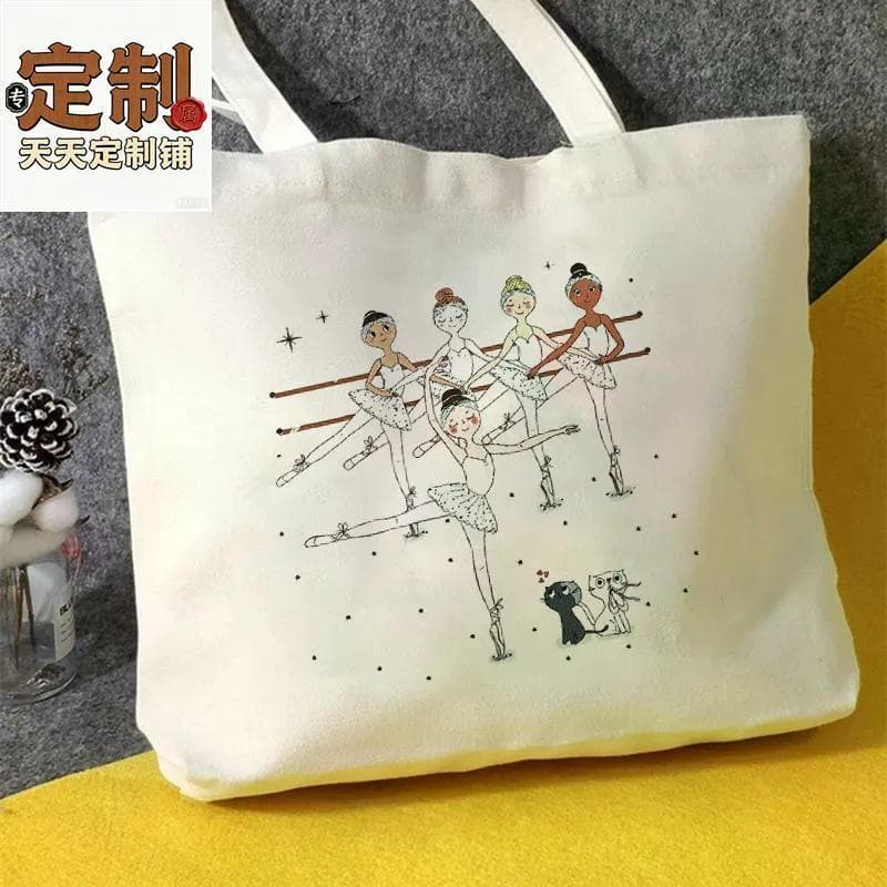 Novo estilo dança Yoga bolsa de lona Ballet saco de lona ambientalmente amigável saco de compras passeio grande capacida