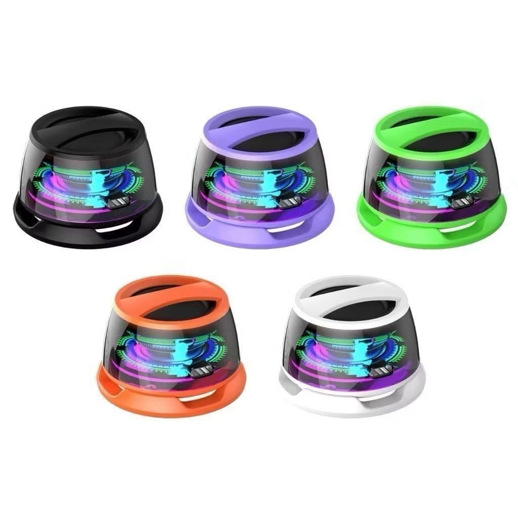 Caixa De Som LED Bluetooth magnético portátil atmosfera colorida RBG mini Speaker à prova d'água