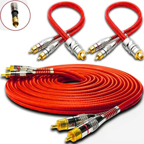 Kit Composto Por Kit 2 Cabos Y 2m/1f Cabo Rca 5m 400p