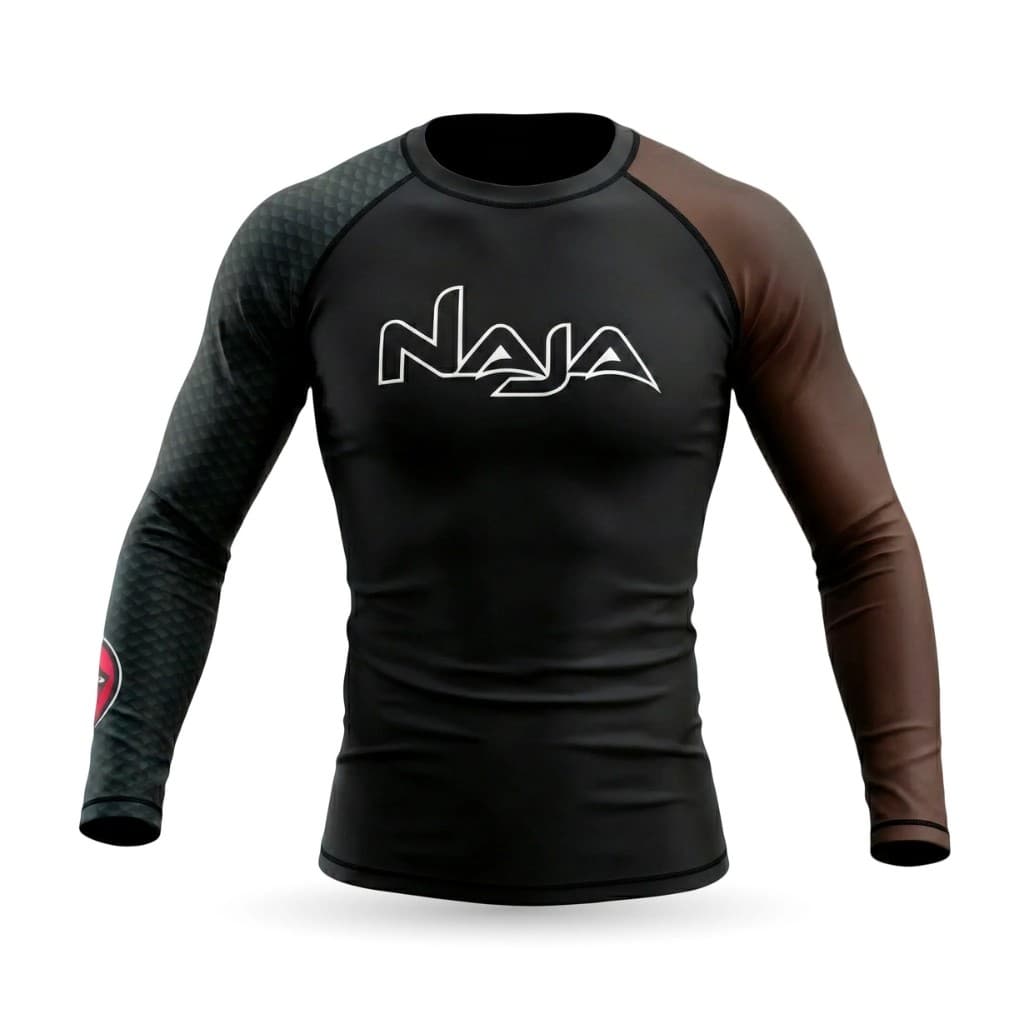 Rash Guard Treino Compressão Manga Longa Snake Marrom - Naja