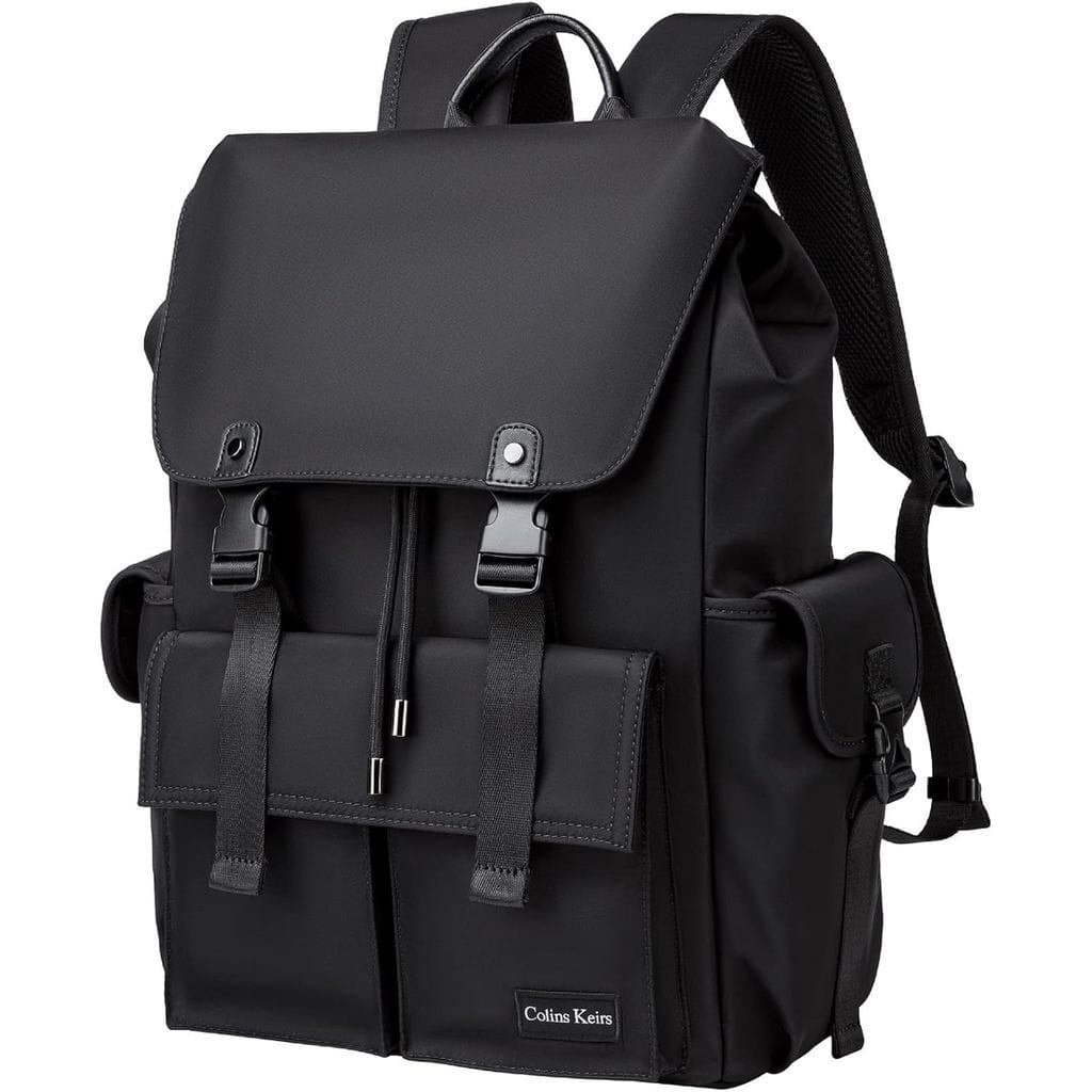 Mochila Colins Keirs Preta para Homens, Mochila para de 16 Polegadas com Compartimento para Computador, Mochila S