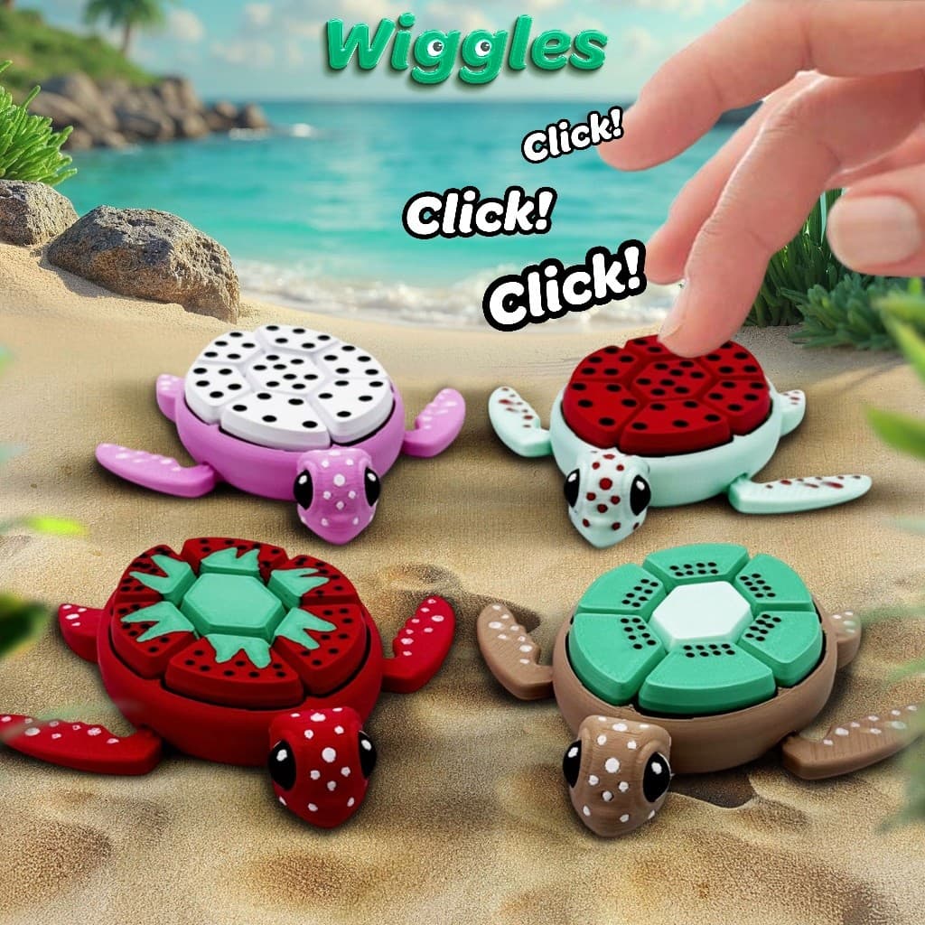 Tartarugas Fruta Click Anti-Stress Fidget Wiggles