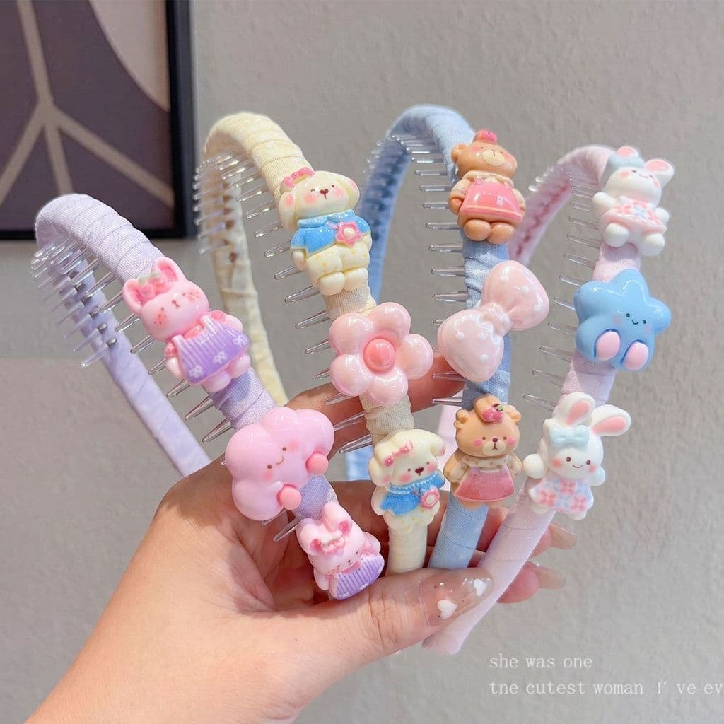Tiara Infantil Acessórios De Cabelo Para Meninas Faixa Antiderrapante De Desenho Animado Franja Artefato Quebrado Não202