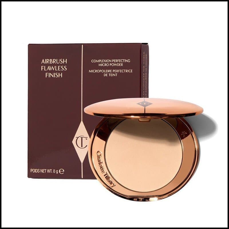 Pó Leve e Conjunto Flawless da Charlotte Tilbury CT para Controle de Oleosidade e Pele Radiante