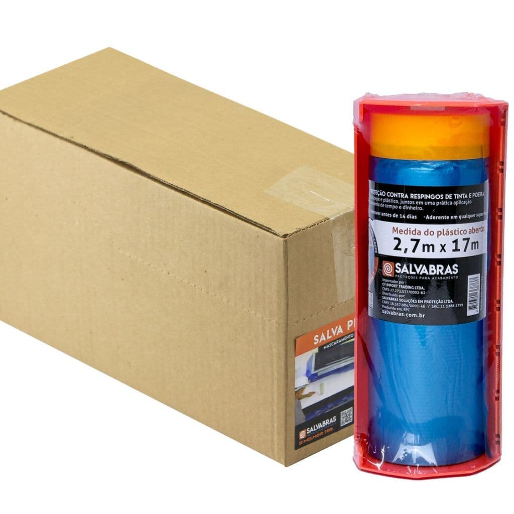 1 CX SALVA PINTURA 2,70CM X 17M COM DISPENSER - 8 unidades