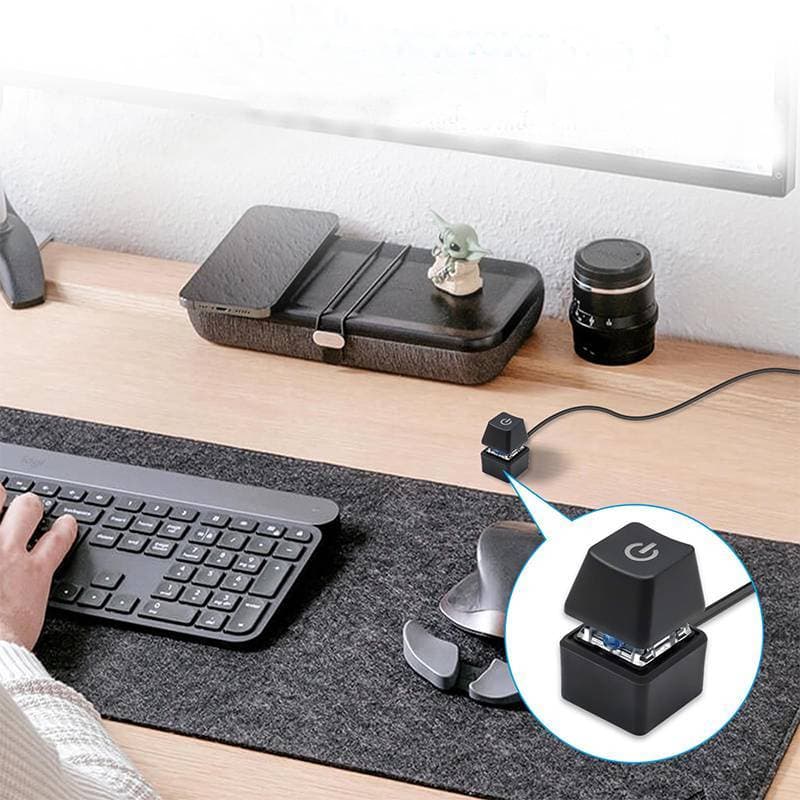 < DesertW > Interruptor De Mesa De Computador 2m Luzes Led Pc Placa-Mãe Bota Externa Botão Liga/Desliga Cabo De Extensão