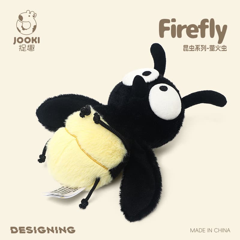VOLLUNN Firefly Brinquedo de Pelúcia Bonito Inseto Boneca Travesseiro de Dormir Boneca de Dormir Presente de Aniversário