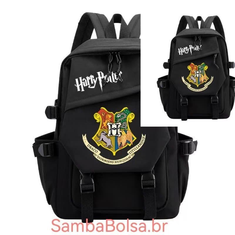 Mochila Impermeável de Harry Potter com Tema de Bruxaria de Hogwarts para Estudantes, Viagens Casuais, Grifinória e Slyt