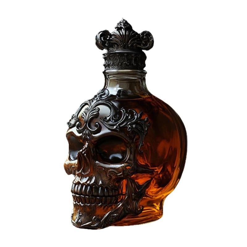 Garrafa De Vinho Com Cabeça De Uísque , Decantador De Caveira , Atirador